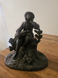 Statuette décorative "Le Troubadour" finition bronze