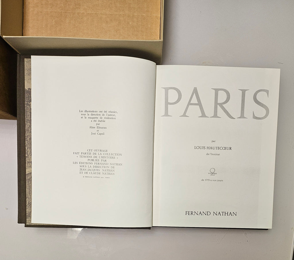 PARIS – Louis Hautecoeur (1972) – Coffret 2 volumes Fernand Nathan