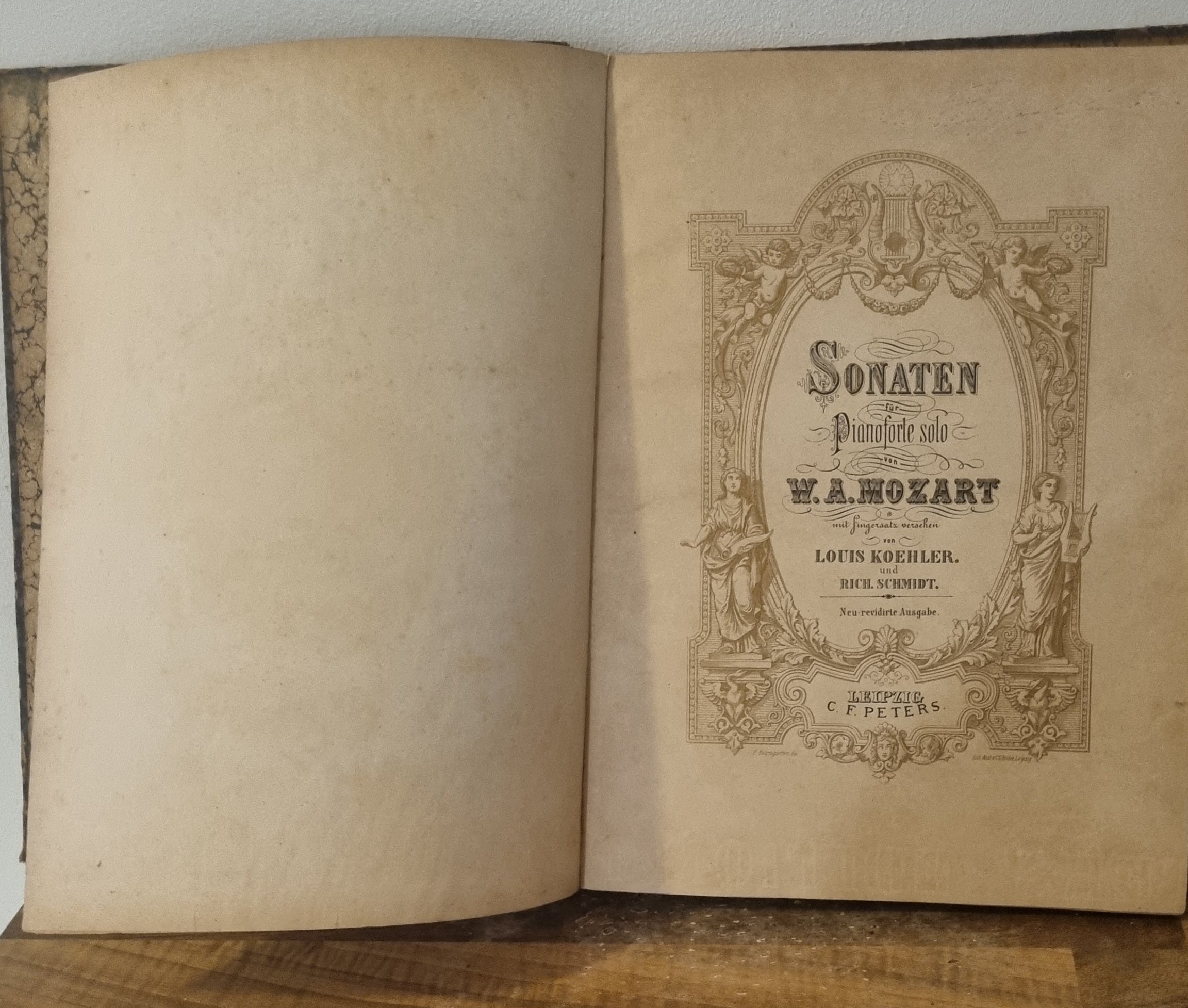 Recueil ancien des Sonates de Mozart pour piano – Édition C.F. Peters Leipzig