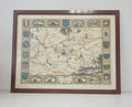 Carte ancienne de l’Île-de-France encadrée – Reproduction décorative style XVIIe siècle
