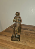 Statuette Jeanne d'Arc signée M. Reberg – Finition bronze – 15 cm